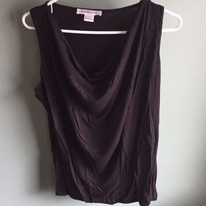 Black scoop neck blouse